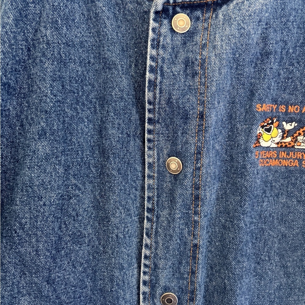 Vintage Dunbrooke Denim and Tan Varsity Jacket - Picture 7 of 7